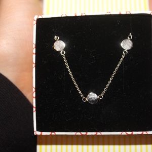 three dot silver necklace